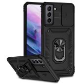 Obal Camshield Ring Armor Samsung Galaxy S21 5G G991 čierny