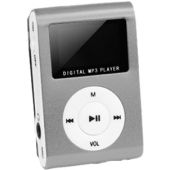 SETTY MP3 prehrávač s LCD + slúchadlá strieborný