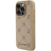 Obal Karl Lagerfeld PU Karl Heads Pattern Magsafe Apple iPhone 14 Pro Max KLHMP14XPGKHPHE Beige