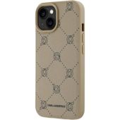 Obal Karl Lagerfeld PU Karl Heads Pattern Magsafe Apple iPhone 15 KLHMP15SPGKHPHE Beige