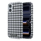 Obal Karl Lagerfeld PU Houndstooth Resin Plate MagSafe Apple iPhone 17 KLHMP17S6PFPDPK čierny