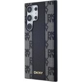 Obal DKNY PU Leather Checkered Pattern Magsafe Samsung Galaxy S24 Ultra 5G S928 DKHMS24LPCPVSLK Black
