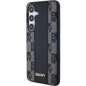 Obal DKNY PU Leather Checkered Pattern Magsafe Samsung Galaxy S24+ 5G S926 DKHMS24MPCPVSLK Black