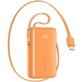 Joyroom JR-PR2L, powerbanka 10000mAh 35W, vstavaný kábel USB-C/USB-C, oranžová