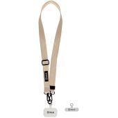 OBAL:ME NeckTag Ribbon popruh na telefón béžový