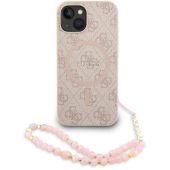 Obal Guess PU Leather 4G Colored Ring Strap MagSafe Apple iPhone 13 GUHMP13MP4GREGSP ružový