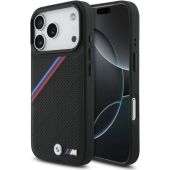 Obal BMW M Tricolor Perforated Pattern MagSafe Apple iPhone 17 Pro BMHMP17L25PCSPEK čierny