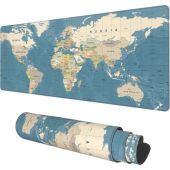 RC-K-1074 podložka pod myš a klávesnicu mapa sveta 90cmx40cmx2mm modrá