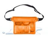Vodeodolné puzdro na pláž a k vode IPX8, 22 x 15.5 cm - oranžové