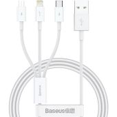 Baseus Superior Series Fast Charging USB-A - USB-C/microUSB/Lightning 3.5A 1m biely