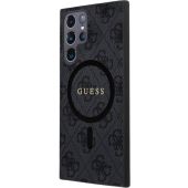 Obal Guess PU Leather 4G Colored Ring MagSafe Samsung Galaxy S24 Ultra 5G S928 GUHMS24LG4GFRK Black