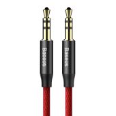 Audio Kábel Aux Baseus M30 3.5mm/3.5mm jack, 1.5 m, opletený, červeno-čierny