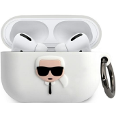 Silikónové puzdro Karl Lagerfeld na Apple AirPods Pro KLACAPSILGLWH Karl Head biele