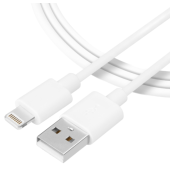 Kábel Tactical Smooth Thread USB-A/Lightning 2 m biely