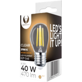 LED žiarovka Forever Light Filament E27 G45 4W 230V 2700K 470lm COG transparentná