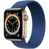 Náhradný remienok na Apple Watch 42/44/45/49mm COTECi Nylon Braided Strap 134 mm Atlantic Blue