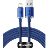 Kábel Baseus Crystal Shine CAJY000103, USB to Lightning 8-pin 2,4A, 2m, modry