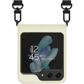 Diárové puzdro na Samsung Galaxy Z Flip5 5G F731 Araree Canvas Diary ivory