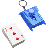 Prívesok na kľúče, hracie karty, modré