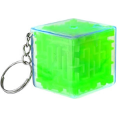 Prívesok na kľúče, kocka labyrint zelená
