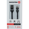 Kábel USB/Lightning (8 pin) Swissten 3.0A 1,2 m čierny