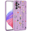 Silikónové puzdro na Samsung Galaxy A53 5G A536 Tech Protect Mood Garden fialové
