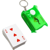 Prívesok na kľúče - hracie karty, zelené