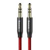 Audio Kábel Aux Baseus M30 3.5mm/3.5mm jack, 1.5 m, opletený, červeno-čierny