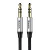 Audio Kábel Aux Baseus M30 3.5mm/3.5mm jack, 1.5 m, opletený, čierno-strieborný