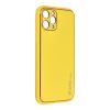 Plastové puzdro na Apple iPhone 11 Pro Forcell LEATHER žlté                