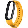 Silikonový náramok pre Xiaomi Mi Band 5/6 Black/Yellow (Bulk)