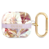 Silikónové puzdro Guess na Apple Airpods 3 GUA3HHFLU Flower Print fialové