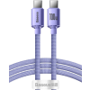 Kábel Baseus Crystal Shine CAJY000605, Type C to Type C PD100W, 1,2m, fialový