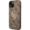 Plastové puzdro Guess na Apple iPhone 14 Pro GUHCP14L4GMGBR 4G Metal Logo hnedé