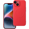 Silikónové puzdro na Apple iPhone 14 Plus Silicone Mag Cover červené