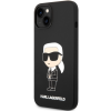 Silikónové puzdro Karl Lagerfeld na Apple iPhone 14 Plus KLHCP14MSNIKBCK Liquid Silicone Ikonik NFT čierne