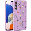 Silikónové puzdro na Samsung Galaxy A14 5G A146 Tech Protect Mood Garden fialové