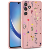 Silikónové puzdro na Samsung Galaxy A34 5G A346 Tech Protect Mood Garden ružové