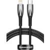 Kábel Baseus Glimmer Series CADH000001, USB-C na Apple Lightning 8-pin Power Delivery 20W, 1m, čierny