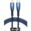 Kábel Baseus Glimmer Series CADH000003, USB-C na Apple Lightning 8-pin Power Delivery 20W, 1m, modrý