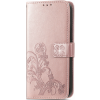 Diárové puzdro na T-Mobile T Phone 5G MEZZO štvorlístok ružovo-zlaté