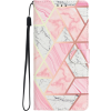 Diárové puzdro na Motorola Moto E13 Marble Book ružové