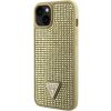 Obal Guess Rhinestones Triangle Metal Logo Apple iPhone 15 GUHCP15SHDGTPD Gold