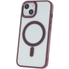 Silikónové puzdro na Apple iPhone 12 Satin Clear Mag fialové