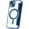 Diárové puzdro na Apple iPhone 15 Pro Max Smart Chrome Mag modré