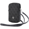 Univerzálne puzdro Guess na smartfón GUWBZP4GFTSK PU 4G Triangle Logo Walltet Phone Bag Zipper čierne Univerzálne puzdro Guess na smartfón GUWBZP4GFTSK PU 4G Triangle Logo Walltet Phone Bag Zipper čierne