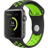 SWISSTEN Sport silikónový remienok na Apple Watch 38/40/41mm čierno-zelený