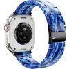 FORCELL F-DESIGN FA04 marble textured resin strap Apple Watch 42/44/45/49mm blue