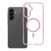 Obal FRAME CLEAR HYBRID MAG COVER MagSafe Samsung Galaxy A56 5G A566 ružový