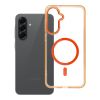 Obal FRAME CLEAR HYBRID MAG COVER MagSafe Samsung Galaxy A56 5G A566 oranžový